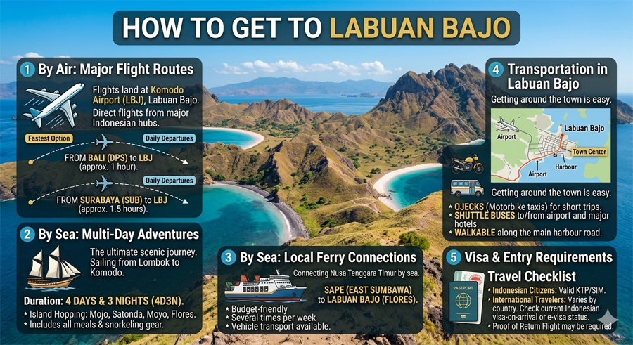 The option how to reach Labuan Bajo