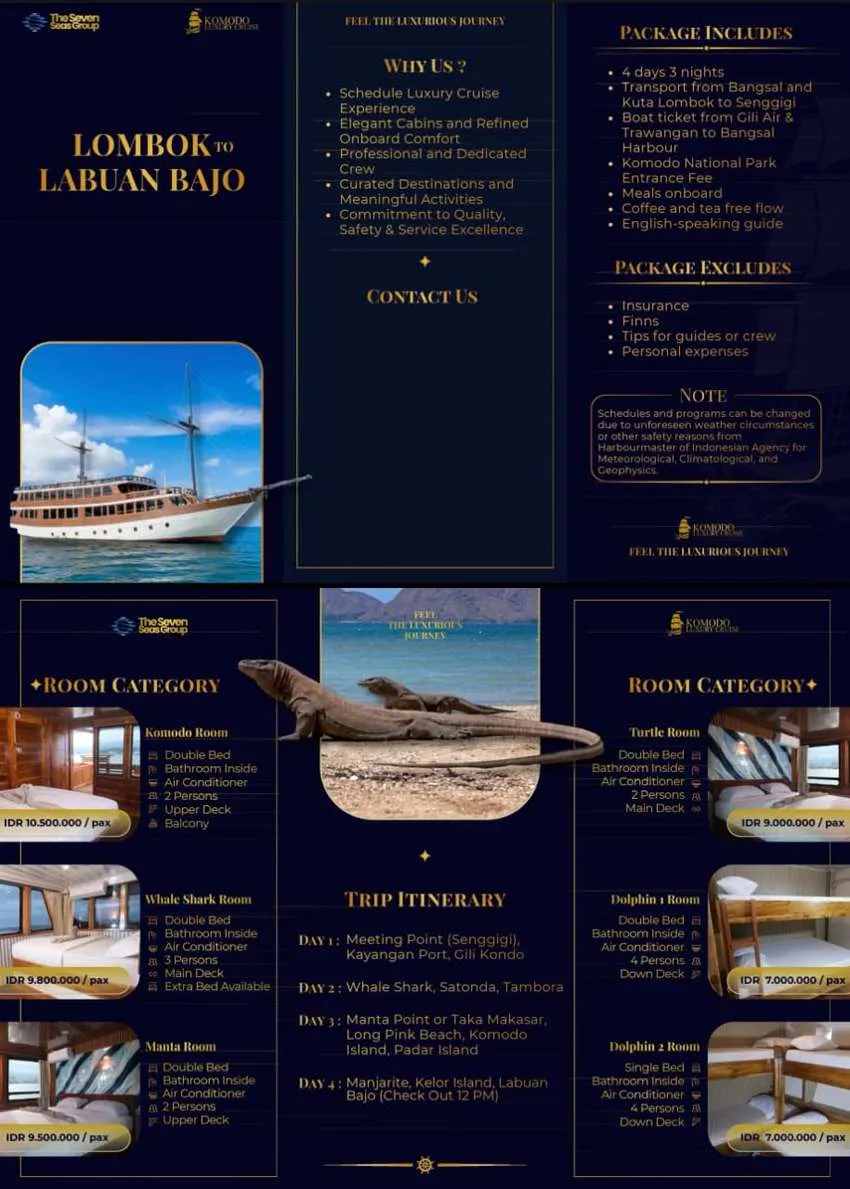 Luxury Boat - Lombok to Komodo Boat Trip