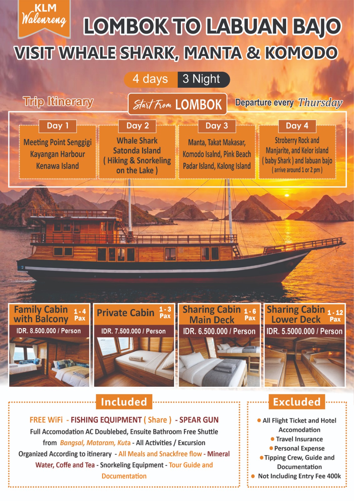 Walenreng - Lombok to Komodo Boat trip