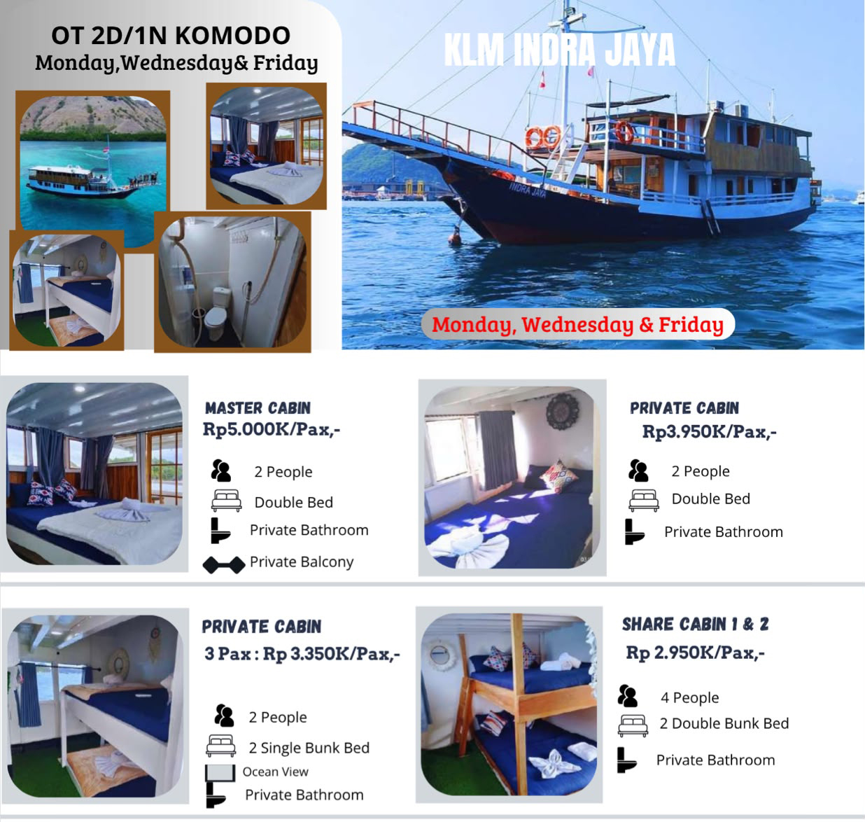 Indra Jaya 2 days boat trip